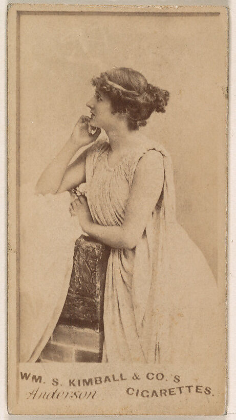 Miss Anderson, from the Actresses series (N203) issued by Wm. S. Kimball & Co., Issued by William S. Kimball &amp; Company, Commercial color lithograph 