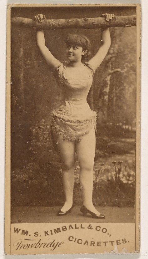 Miss Trowbridge, from the Actresses series (N203) issued by Wm. S. Kimball & Co., Issued by William S. Kimball &amp; Company, Commercial color lithograph 