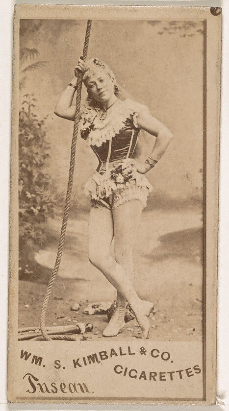 Miss Tusean, from the Actresses series (N203) issued by Wm. S. Kimball & Co., Issued by William S. Kimball &amp; Company, Commercial color lithograph 
