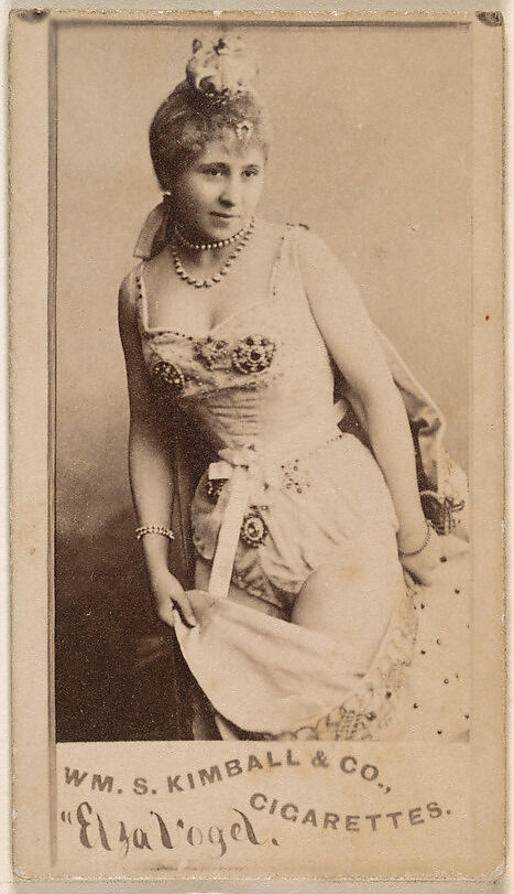 Elza Vogel, from the Actresses series (N203) issued by Wm. S. Kimball & Co., Issued by William S. Kimball &amp; Company, Commercial color lithograph 