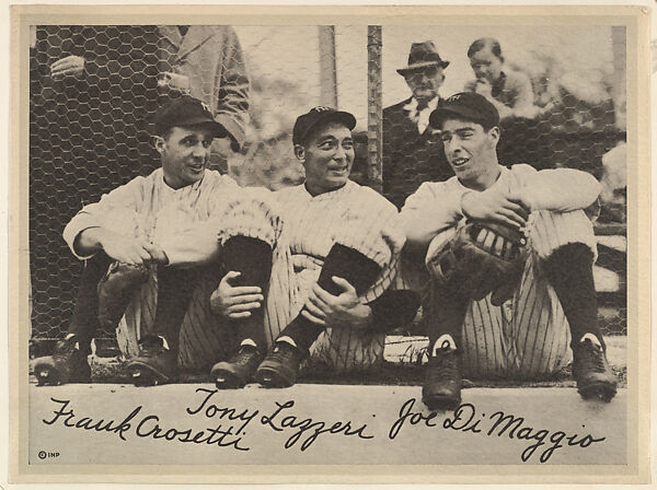 Frank Crosetti, Tony Lazzeri, and Joe DiMaggio, from the 