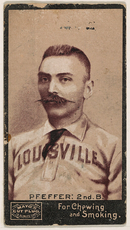 Pfeffer, 2nd Base, Louisville, from Mayo's Cut Plug Baseball series (N300), Issued by P.H. Mayo &amp; Brother, Richmond, Virginia (American), Commercial lithograph 