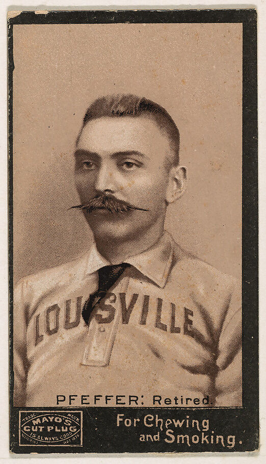 Pfeffer, Retired, Louisville, from Mayo's Cut Plug Baseball series (N300), Issued by P.H. Mayo &amp; Brother, Richmond, Virginia (American), Commercial lithograph 