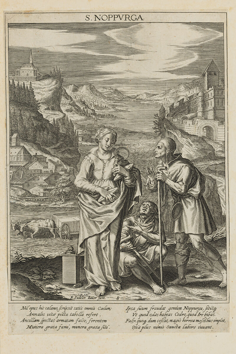 Saint Noppurga, from Bavaria Sancta: The Life and Martyrdom of Holy Men and Women (Vol. III), Raphael Sadeler II (Flemish, Antwerp 1584–1632 Munich), Engraving 