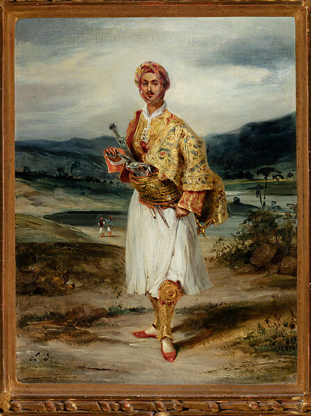 Count Demetrius de Palatiano (1794–1849) in Suliot Costume, Eugène Delacroix (French, Charenton-Saint-Maurice 1798–1863 Paris), Oil on canvas 