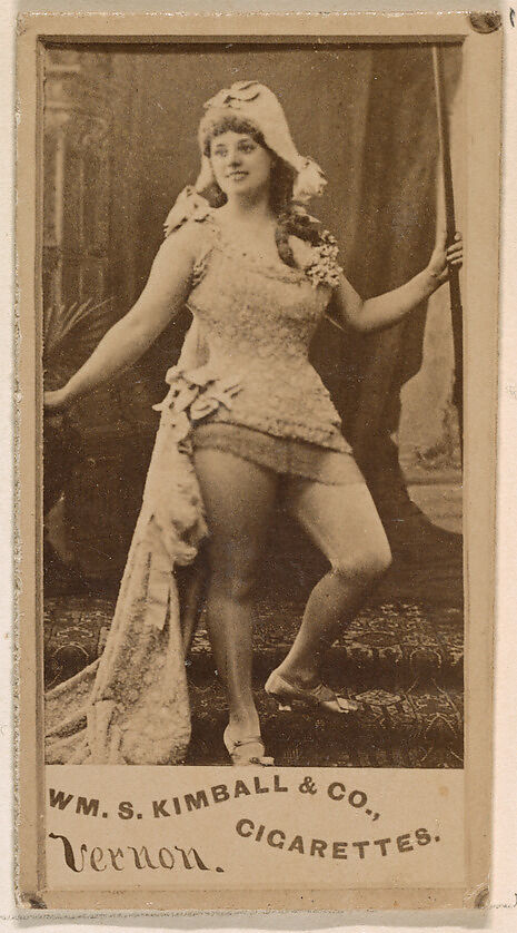 Miss Vernon, from the Actresses series (N203) issued by Wm. S. Kimball & Co., Issued by William S. Kimball &amp; Company, Commercial color lithograph 