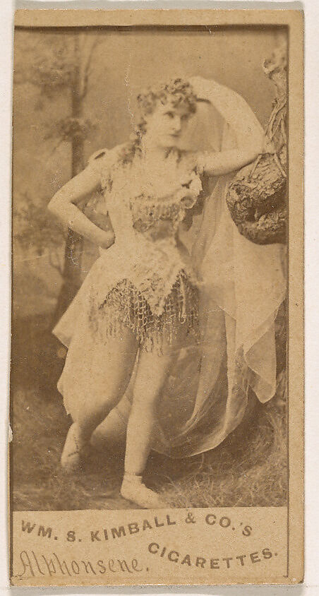 Lady Alphonsene, from the Actresses series (N203) issued by Wm. S. Kimball & Co., Issued by William S. Kimball &amp; Company, Commercial color lithograph