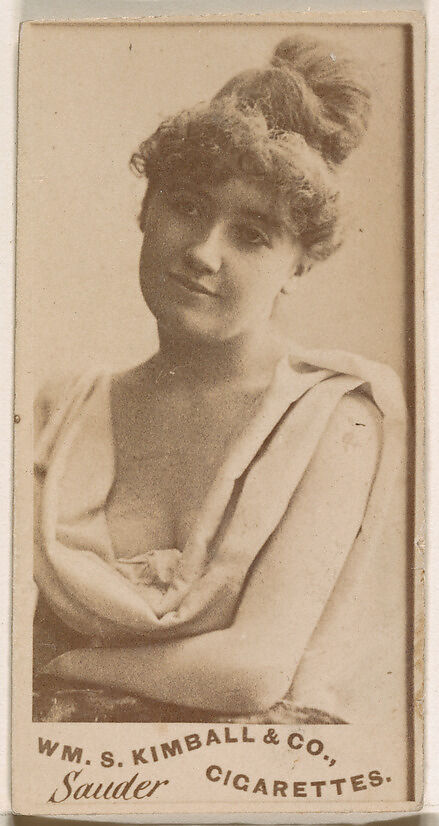 Miss Sauder, from the Actresses series (N203) issued by Wm. S. Kimball & Co., Issued by William S. Kimball &amp; Company, Commercial color lithograph 