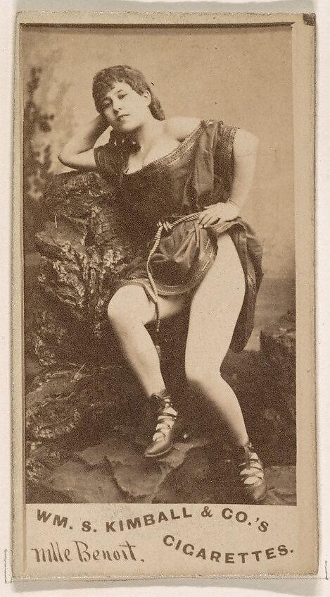 Mlle. Benoit, from the Actresses series (N203) issued by Wm. S. Kimball & Co., Issued by William S. Kimball &amp; Company, Commercial color lithograph 