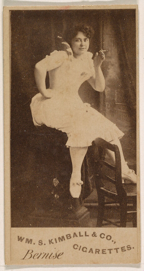 Miss Bernise, from the Actresses series (N203) issued by Wm. S. Kimball & Co., Issued by William S. Kimball &amp; Company, Commercial color lithograph 