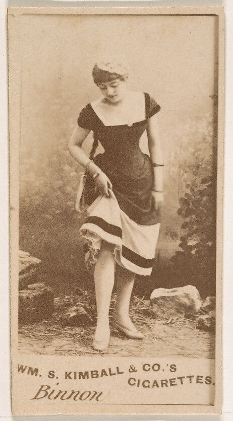Miss Binnon, from the Actresses series (N203) issued by Wm. S. Kimball & Co., Issued by William S. Kimball &amp; Company, Commercial color lithograph 