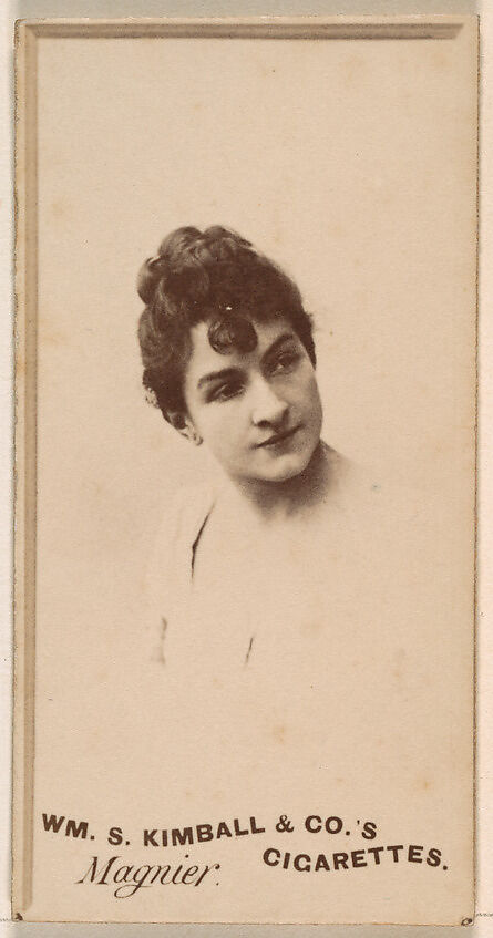 Miss Magnier, from the Actresses series (N203) issued by Wm. S. Kimball & Co., Issued by William S. Kimball &amp; Company, Commercial color lithograph 