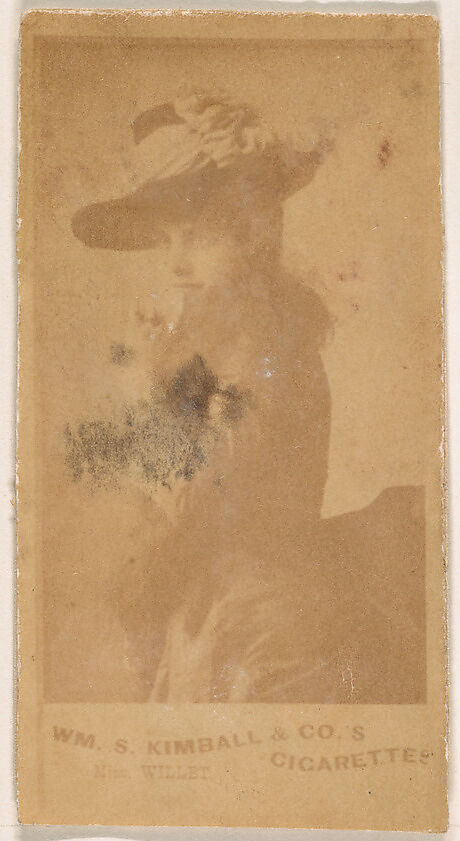 Miss Willet, from the Actresses series (N203) issued by Wm. S. Kimball & Co., Issued by William S. Kimball &amp; Company, Commercial color lithograph