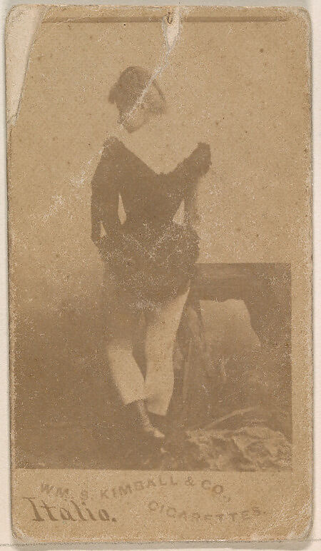 Miss Italia, from the Actresses series (N203) issued by Wm. S. Kimball & Co., Issued by William S. Kimball &amp; Company, Commercial color lithograph 