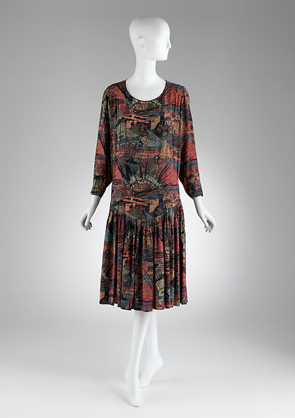 Dress, Textile manufactured by H.R. Mallinson &amp; Co. (American, 1895–1952), silk, American 