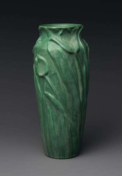 Vase with tulips, Mary Chase Perry (1867–1961), Stoneware, American