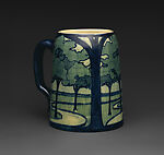 Mug with landscape, Decorated by Emilie de Hoa LeBlanc (1870–1941), Earthenware, American
