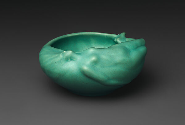 Bowl with nude, Designed by Anna Marie Valentien (American, 1862–1947), Earthenware, American