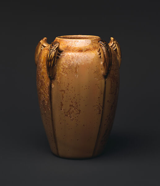 Vase with cicadas, Adelaide Alsop Robineau (American, Middletown, Connecticut, 1865–1929 Syracuse, New York), Porcelain, American