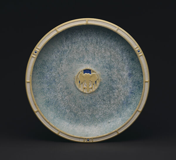 Tazza with elephants, Adelaide Alsop Robineau (American, Middletown, Connecticut, 1865–1929 Syracuse, New York), Porcelain, American