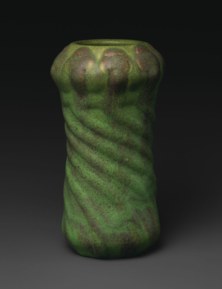 Vase with poppy seed pods, Designed by Artus Van Briggle (American, Felicity, Ohio 1869–1904 Colorado Springs, Colorado), Stoneware, American