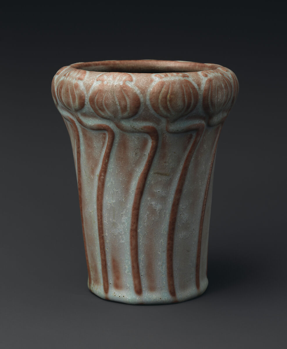 Vase with poppy seed pods, Designed by Artus Van Briggle (American, Felicity, Ohio 1869–1904 Colorado Springs, Colorado), Stoneware, American 