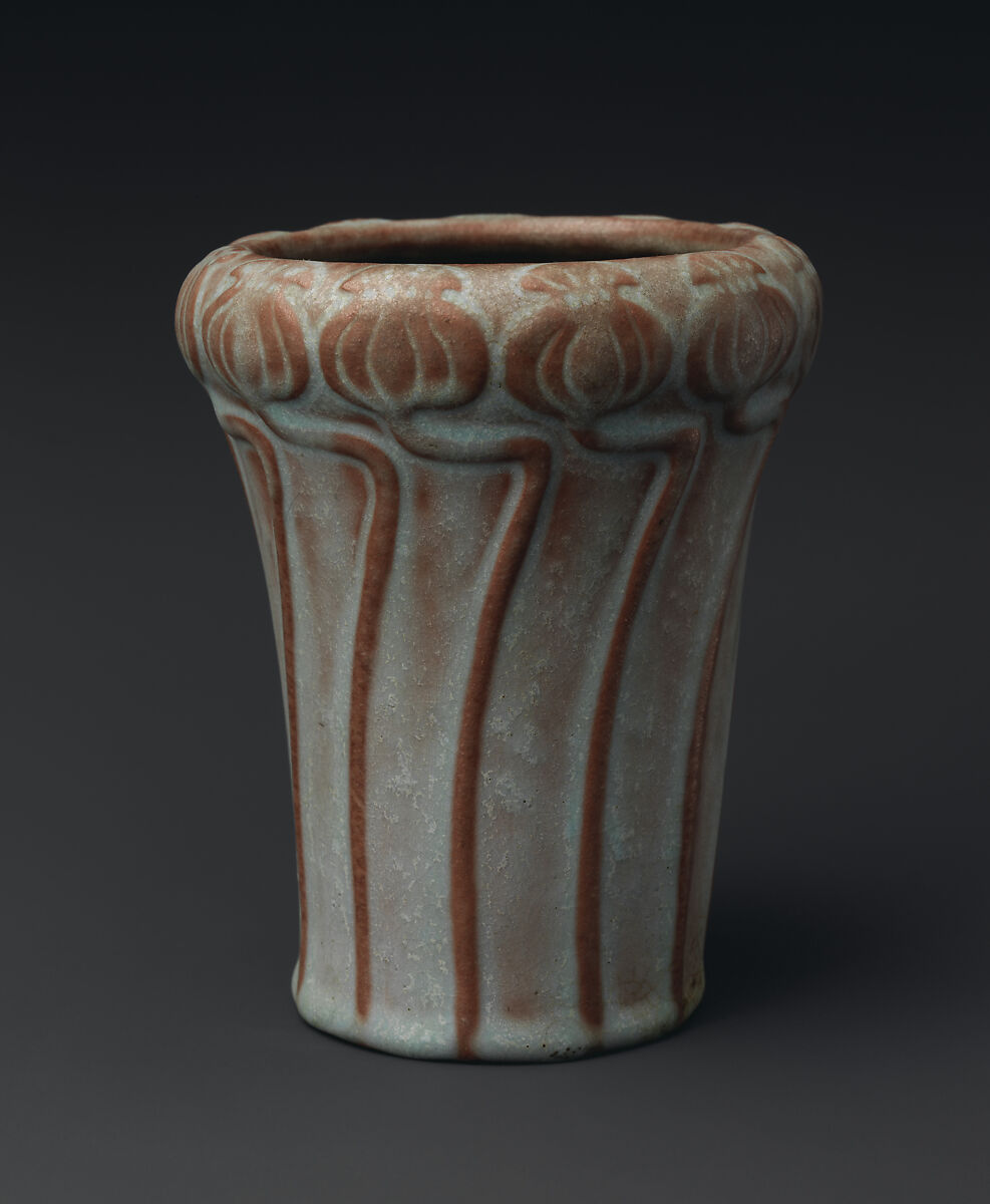 Vase with poppy seed pods, Designed by Artus Van Briggle (American, Felicity, Ohio 1869–1904 Colorado Springs, Colorado), Stoneware, American