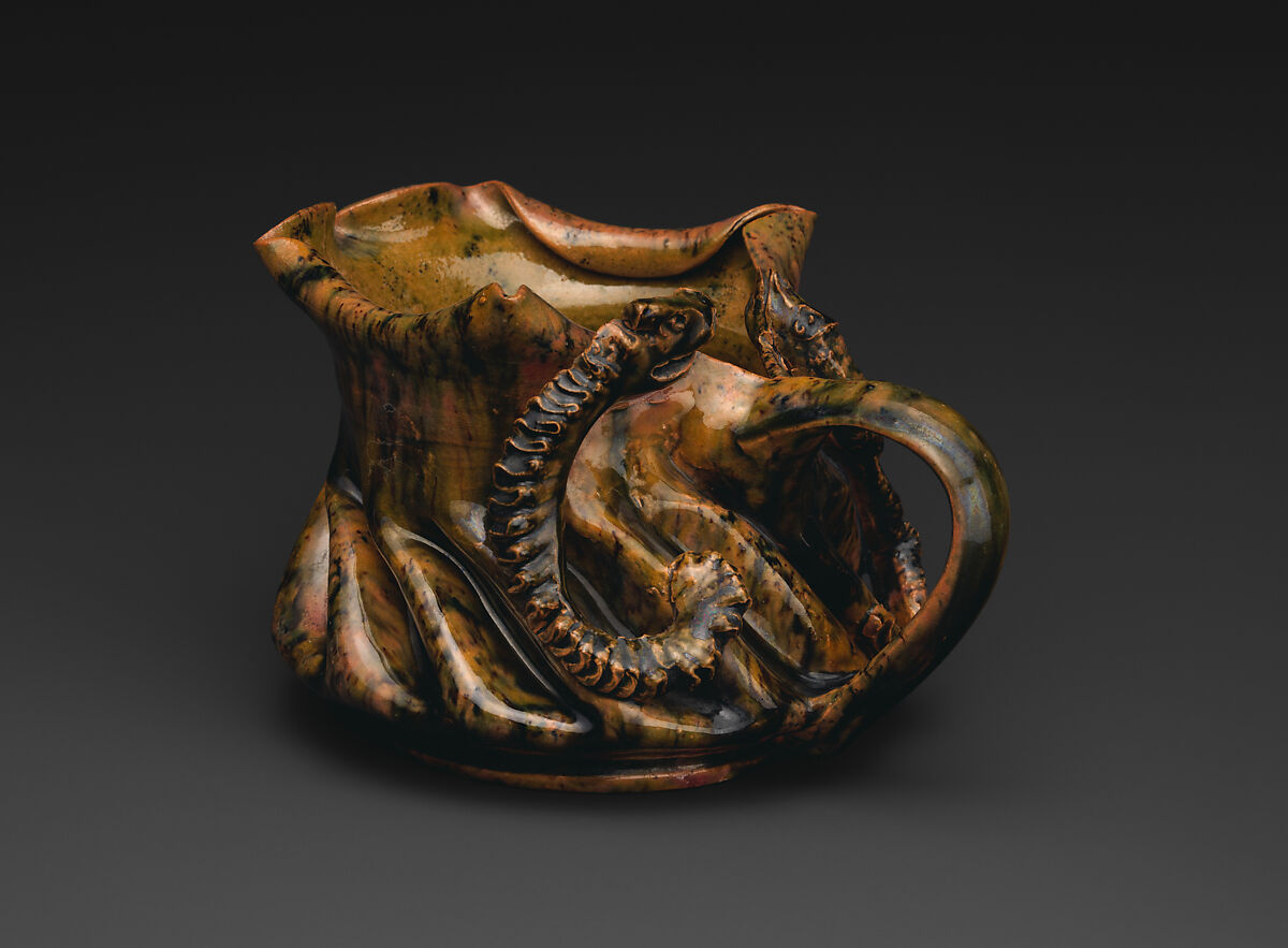 Vase, George E. Ohr (American, Biloxi, Mississippi 1857–1918  Biloxi, Mississippi), earthenware 