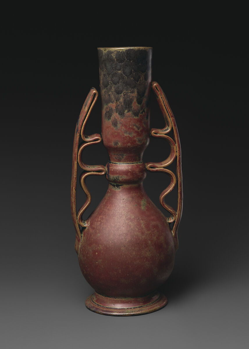 Vase, George E. Ohr (American, Biloxi, Mississippi 1857–1918  Biloxi, Mississippi), earthenware, American