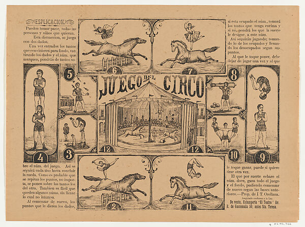 Game of the Circus, Anonymous, Photorelief and letterpress 