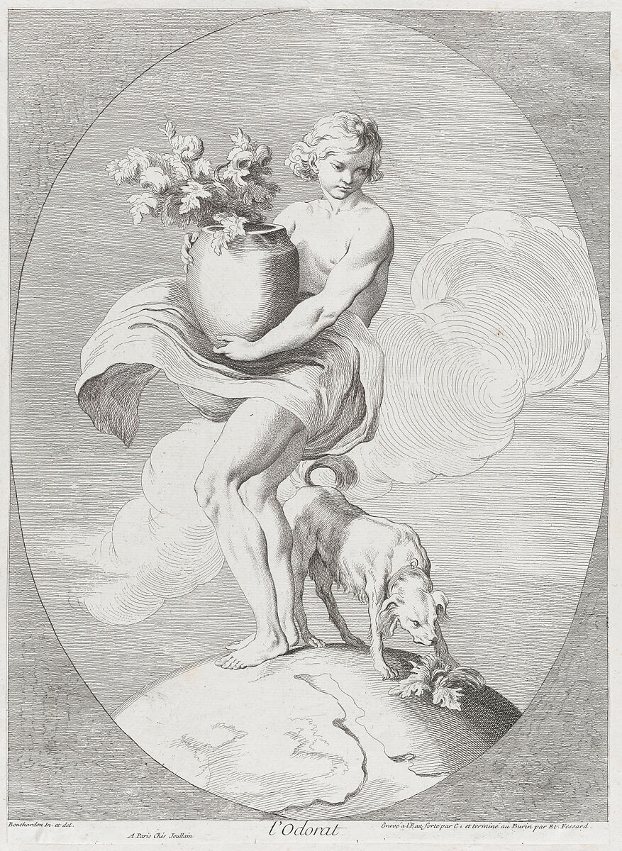 Smell, Etched  by Anne Claude Philippe de Tubières, comte de Caylus (French, Paris 1692–1765 Paris), Etching and engraving 
