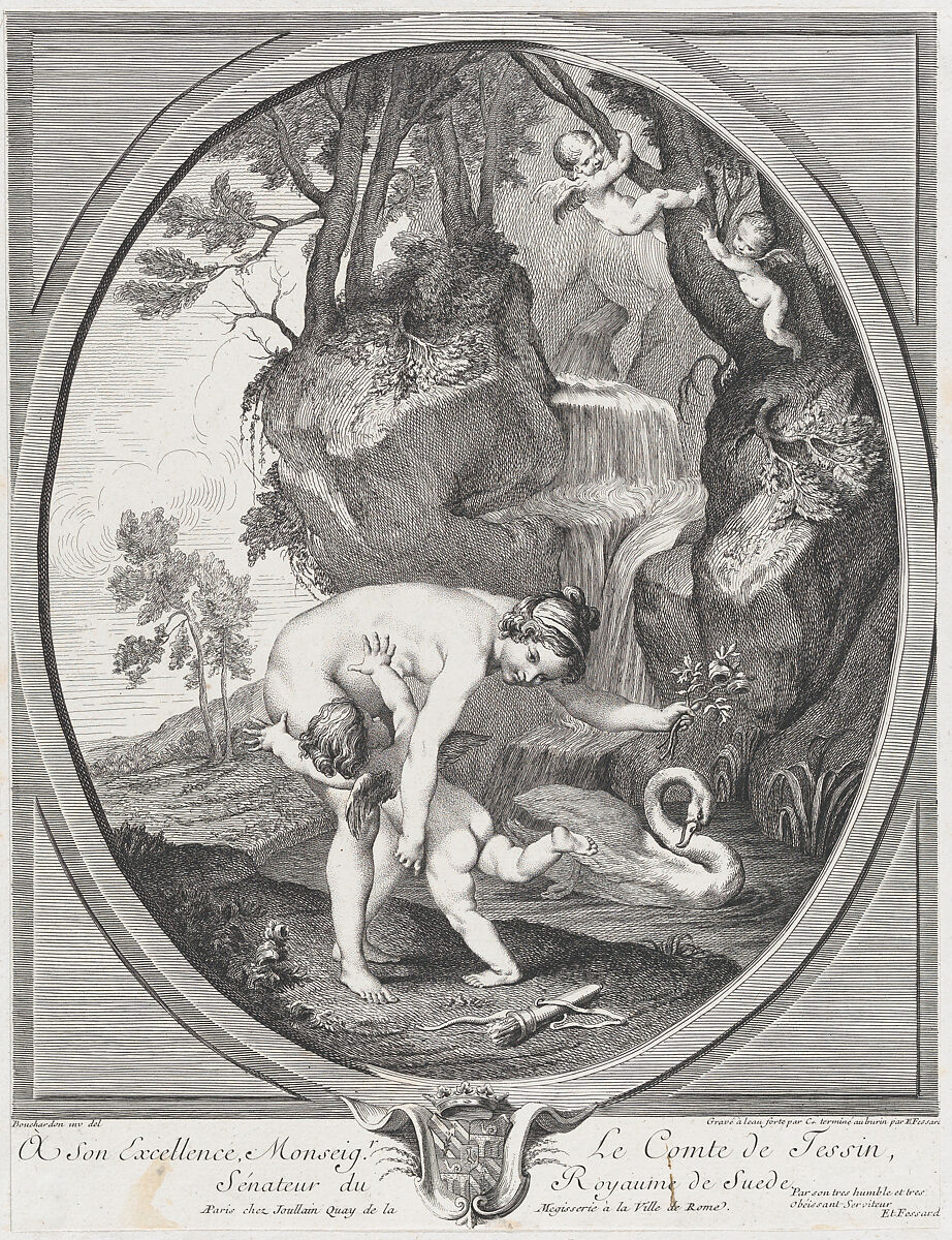Venus Catching Love or Venus Flogging Love, Etched by Anne Claude Philippe de Tubières, comte de Caylus (French, Paris 1692–1765 Paris), Etching and engraving 