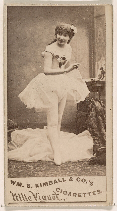 Mlle Vignot, from the Actresses series (N203) issued by Wm. S. Kimball & Co., Issued by William S. Kimball &amp; Company, Commercial color lithograph 