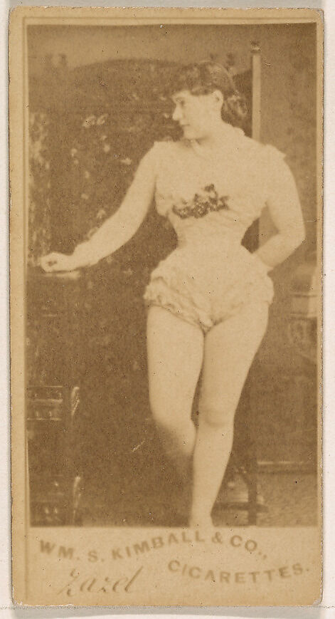 Miss Zazel, from the Actresses series (N203) issued by Wm. S. Kimball & Co., Issued by William S. Kimball &amp; Company, Commercial color lithograph 