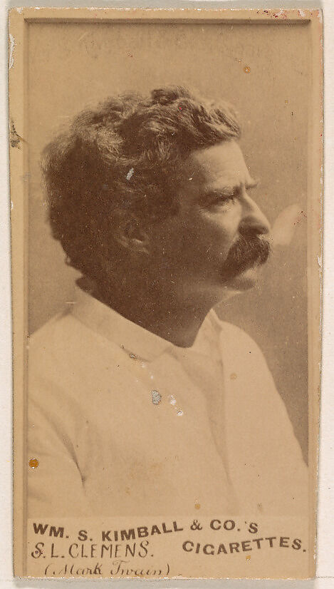 Samuel L. Clemens (Mark Twain), from the Actresses series (N203) issued by Wm. S. Kimball & Co., Issued by William S. Kimball &amp; Company, Commercial color lithograph 