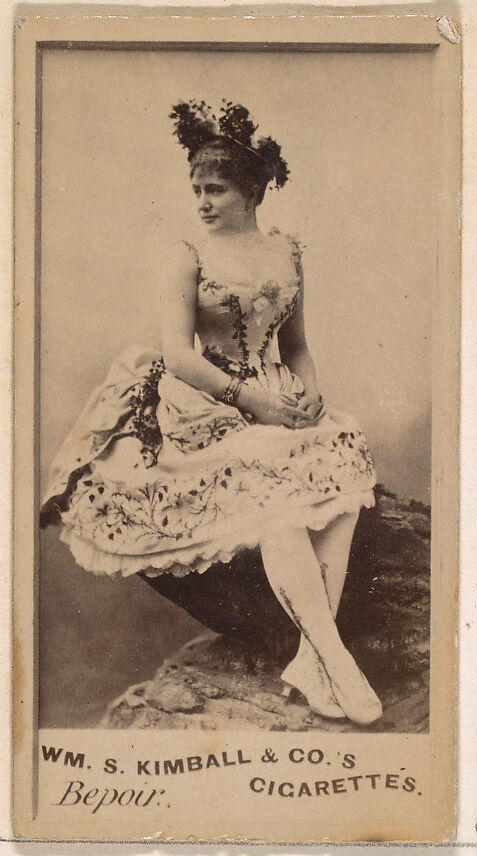 Miss Bepoir, from the Actresses series (N203) issued by Wm. S. Kimball & Co., Issued by William S. Kimball &amp; Company, Commercial color lithograph 