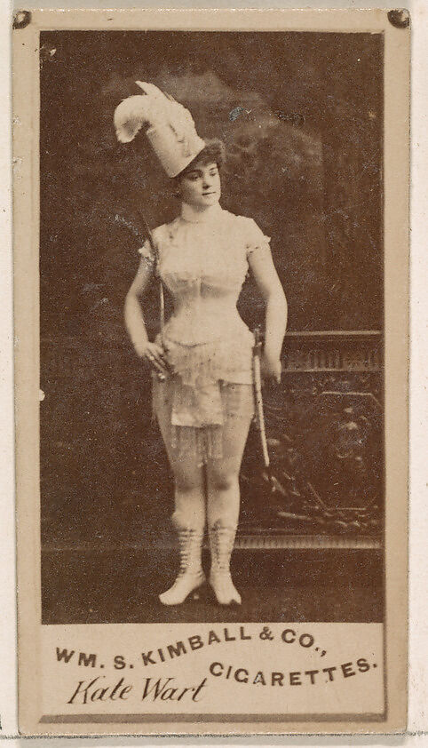 Kate Wart, from the Actresses series (N203) issued by Wm. S. Kimball & Co., Issued by William S. Kimball &amp; Company, Commercial color lithograph
