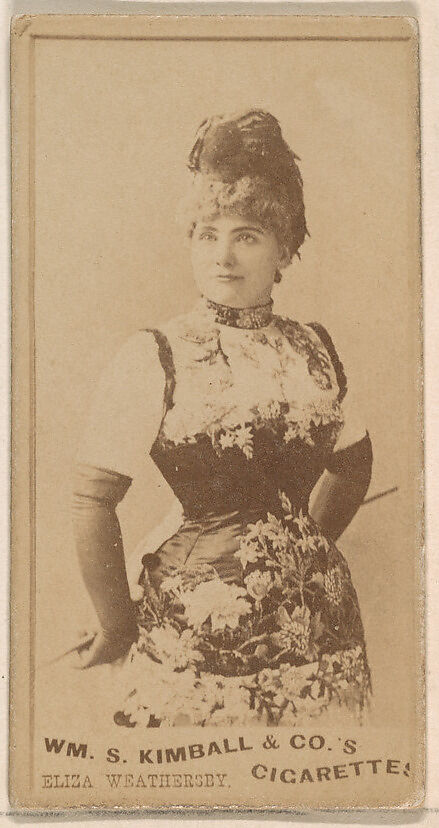 Eliza Weathersby, from the Actresses series (N203) issued by Wm. S. Kimball & Co., Issued by William S. Kimball &amp; Company, Commercial color lithograph 