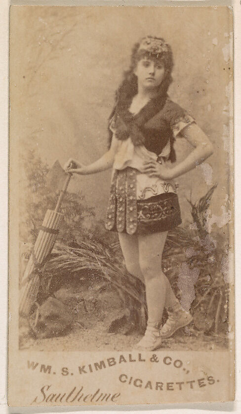 Miss Sauthetine, from the Actresses series (N203) issued by Wm. S. Kimball & Co., Issued by William S. Kimball &amp; Company, Commercial color lithograph