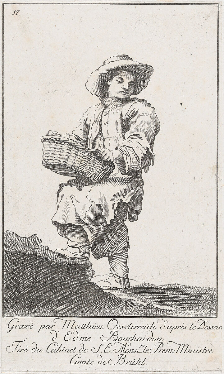 Young Vendor, Matthieu Oesterreich, Etching and engraving 