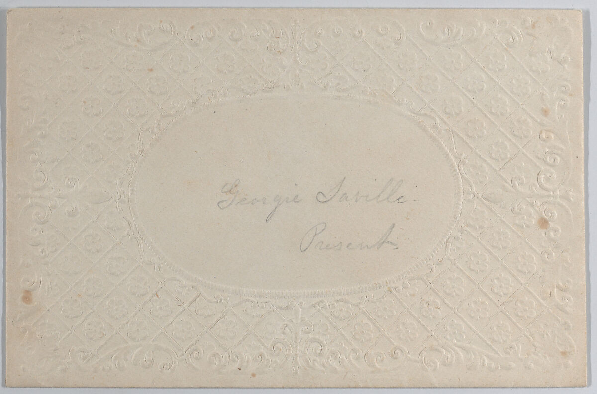 Valentine, Anonymous, Cameo embossed, gilded  paper, chromolithography
