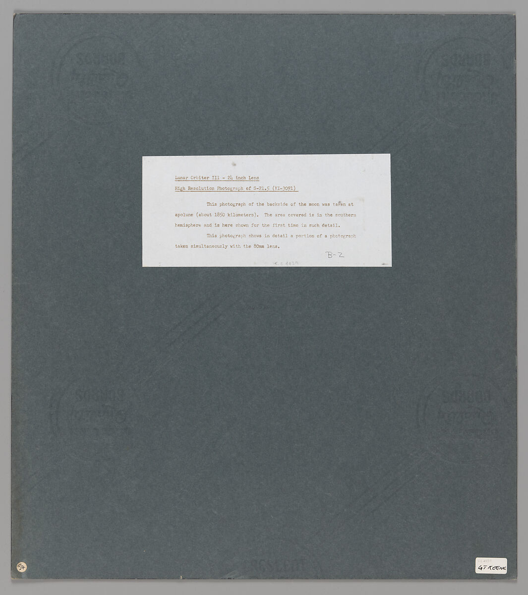 Far Side of the Moon at Apolune, National Aeronautics and Space Administration (NASA), Gelatin silver prints