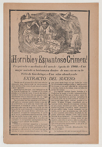 José Guadalupe Posada, Broadsheet featuring three love ballads with  vignettes showing a woman reading, a woman's head in a heart pierced by an  arrow and a woman walking