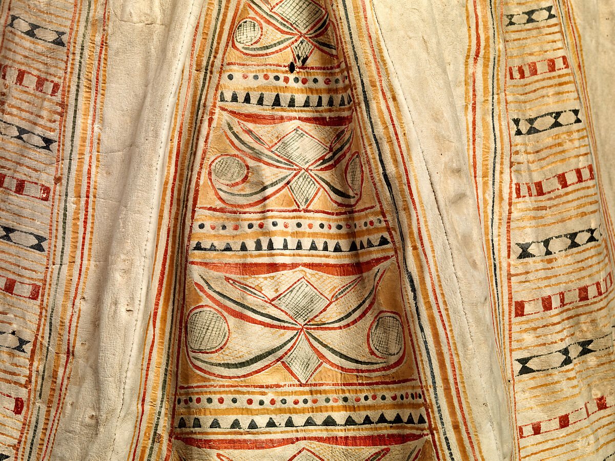 Man's coat, Tanned leather and pigment, Innu/ Naskapi, Native American