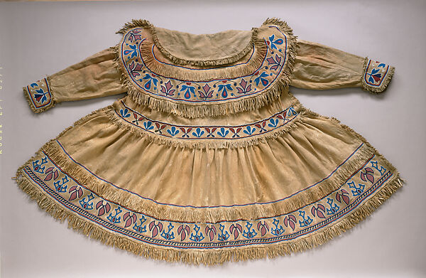 Shakhùkwiàn (Man’s Coat), Hide, cloth, glass beads, cotton tread, Lenni Lenape/Delaware artist, Native American 