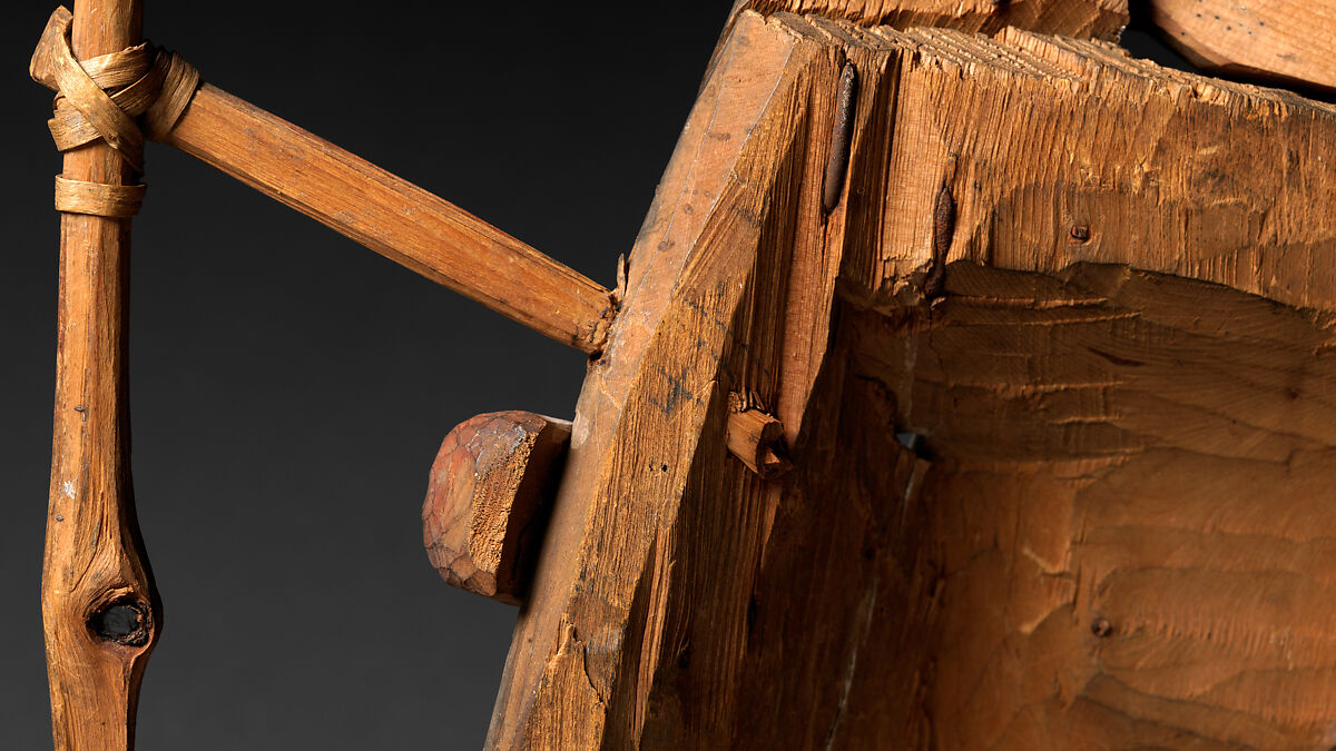 Mask, Wood, pigment, and vegetal fiber, Yup'ik, Native American