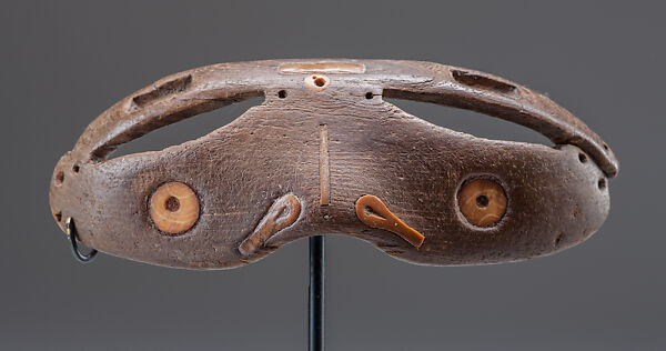 Snow Goggles, Unrecorded Ipiutak artist, Wood, walrus ivory, Ipiutak 