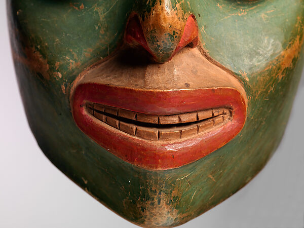 Mask, Wood and pigment, Tlingit, Native American
