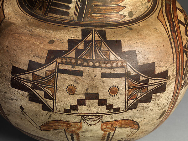 Polacca polychrome water jar, Nampeyo (Native American, Hopi-Tewa, ca. 1859–1942), Clay and pigment, Hopi-Tewa, Native American