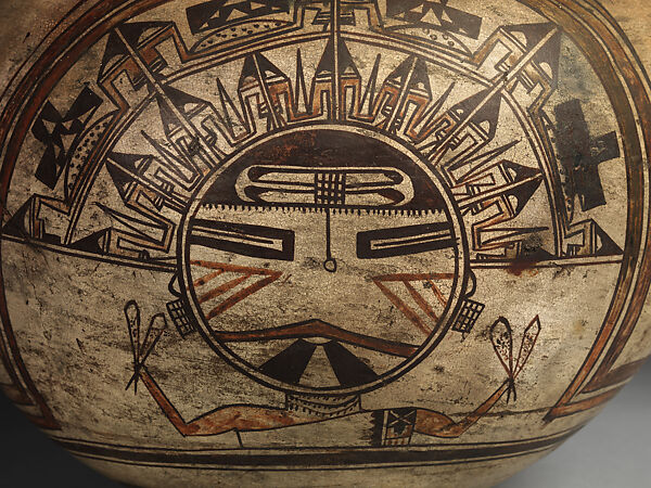 Polacca polychrome water jar, Nampeyo (Native American, Hopi-Tewa, ca. 1859–1942), Clay and pigment, Hopi-Tewa, Native American